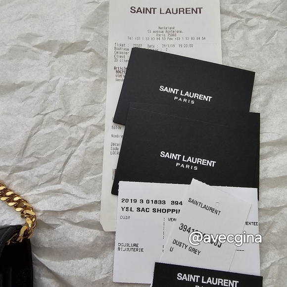 YSL Monogram Quilted Chain Bag Black/Gold - Picture 3 of 11